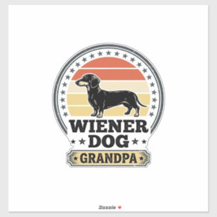 Vintage Wiener Dog Opa Dachshund Shirt Design_ Aufkleber