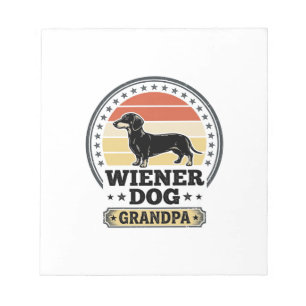 Vintage Wiener Dog Opa Dachshund Shirt Design_ Notizblock