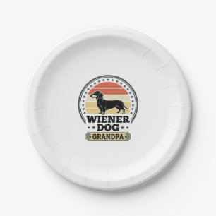 Vintage Wiener Dog Opa Dachshund Shirt Design_ Pappteller