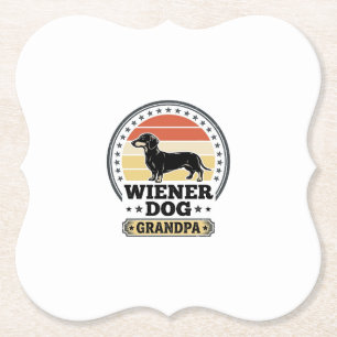 Vintage Wiener Dog Opa Dachshund Shirt Design_ Untersetzer