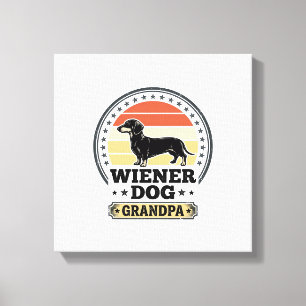 Vintage Wiener Hund Opa Dachshund Shirt Design_ Leinwanddruck