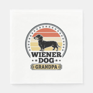 Vintage Wiener Hund Opa Dackel Shirt Design_ Serviette