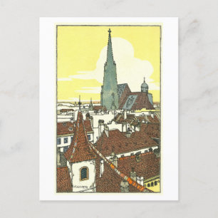 Vintage Wiener Stefanskirche Postkarte