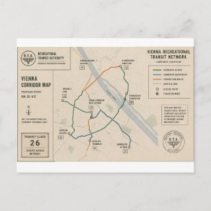 Vintage Wiener Verkehr   RTA öffentliches Archiv Postkarte