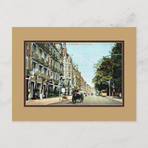 Vintage Wiesbaden Deutschland Wilhelmstrasse Postkarte