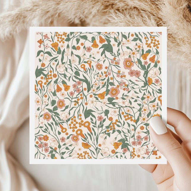 Vintage-Wiesen-Party-Blumen Serviette (Von Creator hochgeladen)