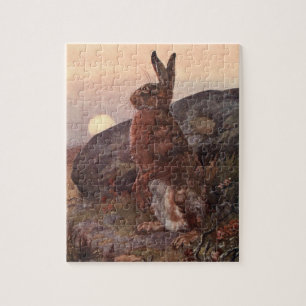 Vintage Wild Animals, Hase von Winifred Austen Puzzle