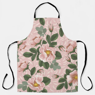 Vintage wild lebende Rose: Blumenhintergrund Schürze