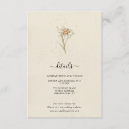 Vintage Wildblume Aquarellfarben Begleitkarte