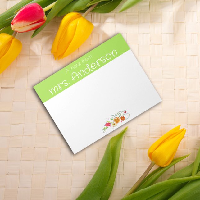 Vintage Wildblume Aquarelllehrer Notizblock (Von Creator hochgeladen)