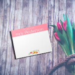 Vintage Wildblume Aquarellpink Notizblock<br><div class="desc">Botanische Blume Notepad,  gelb-orangefarben,  Aquarellfarbe. Personalisierte Schreibarbeit für Lehrer. Füge Deinen Namen hinzu.</div>