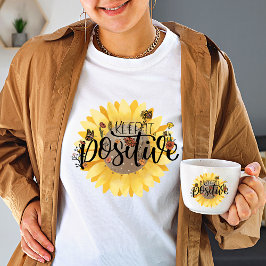 Vintage Wildblume Behalte Es positiv Frauen T-Shirt