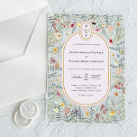 Vintage Wildblume Fern Lavender Wedding Monogram Acryleinladungen<br><div class="desc">Diese Vintage Wildblume Fern Lavender Wedding Monogram Acrylic Invitons Design ist eine elegante Anordnung von klassischen geometrischen Rahmen in Gold mit zarten boho blumengrünen Bouquets und Stiele. Mit einer Palette zeitloser, staubiger lila Lavendel auf klaren Acrylgründen mit klassischer schwarzer Typografie und kuscheligen bunten Wildblumen schaffen Sie ein reizvolles und poliertes...</div>