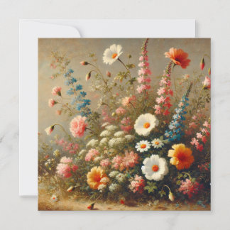 Vintage Wildblume Garten Geburtstagseinladung