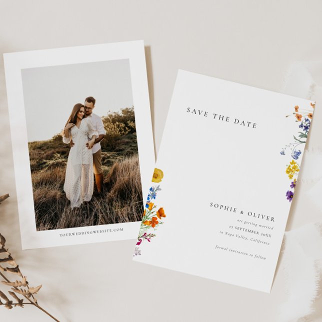 Vintage Wildblume Hochzeit Save The Date (Von Creator hochgeladen)