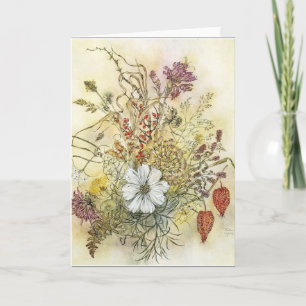 Vintage Wildblume Karte
