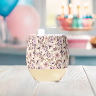 Vintage Wildblume Kinderdusche Weinglas Ohne Stiel