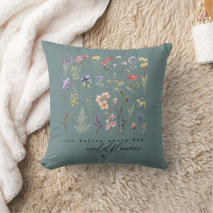 Vintage Wildblume Kissen