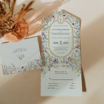 Vintage Wildblume Mint Green Wedgram All In One Einladung<br><div class="desc">Diese Vintage Wildblume Minz grüne Hochzeitsmonogramm alles in einem einladenden Design ist eine elegante Anordnung von klassischen geometrischen Rahmen vergoldet mit delikaten boho blumengeschmückten Bouquets und Stiele. Mit einer Palette zeitloser, hellgrüner Minzhintergründe mit klassischer schwarzer Typografie und farbenfrohen Wildblumen schaffen Sie ein romantisches Ambiente, in dem Sie sich wunderbar entspannen...</div>