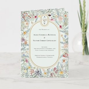 Vintage Wildblume Mint Green Wedgram Programm