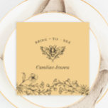 Vintage Wildblume Serviette<br><div class="desc">Vintage Bienen Wildblume Gelbe Dusche Napkins</div>