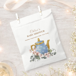 Vintage Wildblume Teekanne Kinderdusche Geschenktütchen
