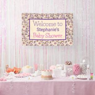 Vintage-Wildblumen-Baby-Shower Banner