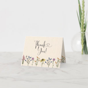 Vintage-Wildblumen-Baby-Shower-Dankeskarten Dankeskarte