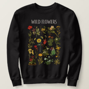 Vintage-Wildblumen-Diagramm Sweatshirt