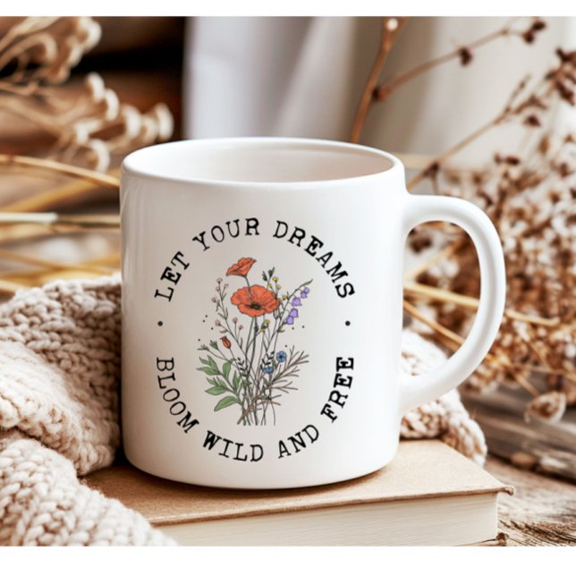Vintage Wildblumen Inspiration Kaffeetasse (Von Creator hochgeladen)