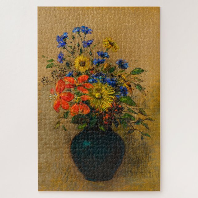 Vintage Wildblumen Puzzle (Vertikal)
