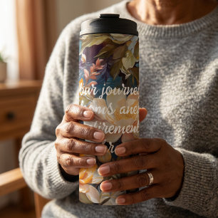 Vintage-Wildblumen-Ruhestandsgeschenke für sie Thermosbecher