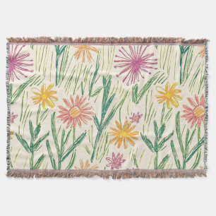 Vintage-Wildblumen-Skizze (10) Decke