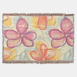 Vintage-Wildblumen-Skizze (4) Decke