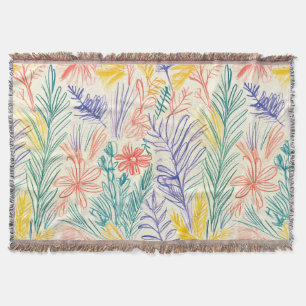 Vintage-Wildblumen-Skizze (7) Decke