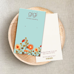 Vintage Wildblumen Visitenkarte