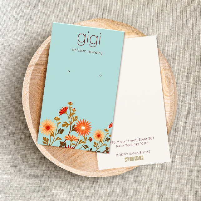 Vintage Wildblumen Visitenkarte (Von Creator hochgeladen)