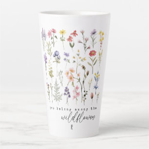 Vintage Wildblumen Zitat Sublimationsfarben Milchtasse