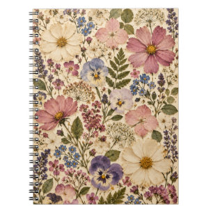 Vintage-Wildblumengarten Notizblock