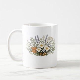 Vintage-Wildblumenstrauß-Kunstprint | Botanisch F Kaffeetasse