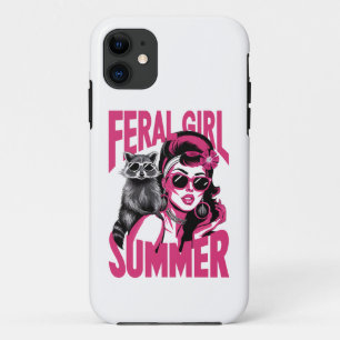 Vintage Wilde Mädchen Sommer Opossum Lustiger Wasc Case-Mate iPhone Hülle