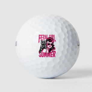 Vintage Wilde Mädchen Sommer Opossum Lustiger Wasc Golfball