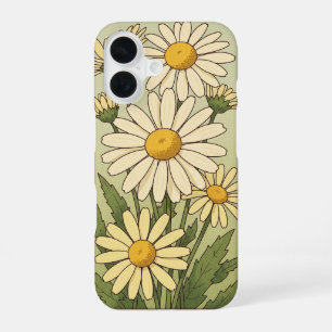 Vintage Wilde Margeriten iPhone 16 Hülle