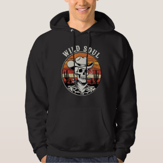 Vintage Wilde Seele Skelett Cowboy | Gothic Wester Hoodie