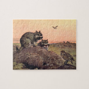 Vintage Wilde Tiere, Vizcachas von Winifred Austen Puzzle