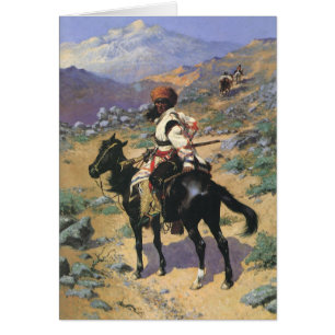Vintage Wilder Westen, Ein Indianischer Trapper vo