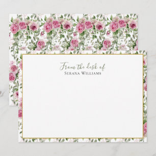 Vintage Wildflower Personalisiert Mitteilungskarte