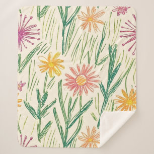 Vintage Wildflower-Skizze (10) Sherpadecke