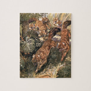 Vintage Wildhunde, Löcher von Winifred Austen Puzzle