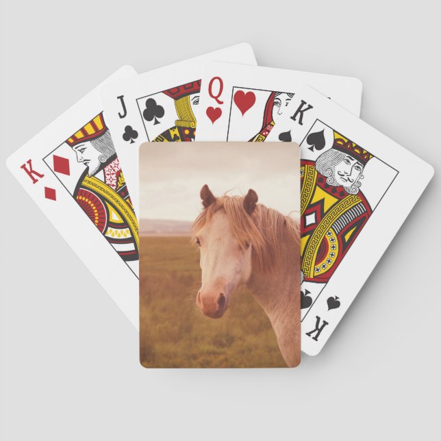 Vintage-Wildpferd Spielkarten (Rückseite)